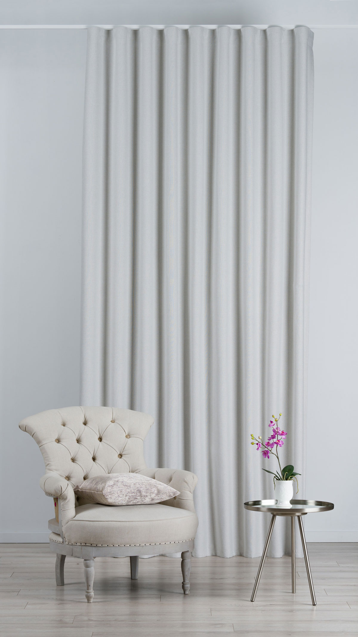 Atlas Curtain white fabric