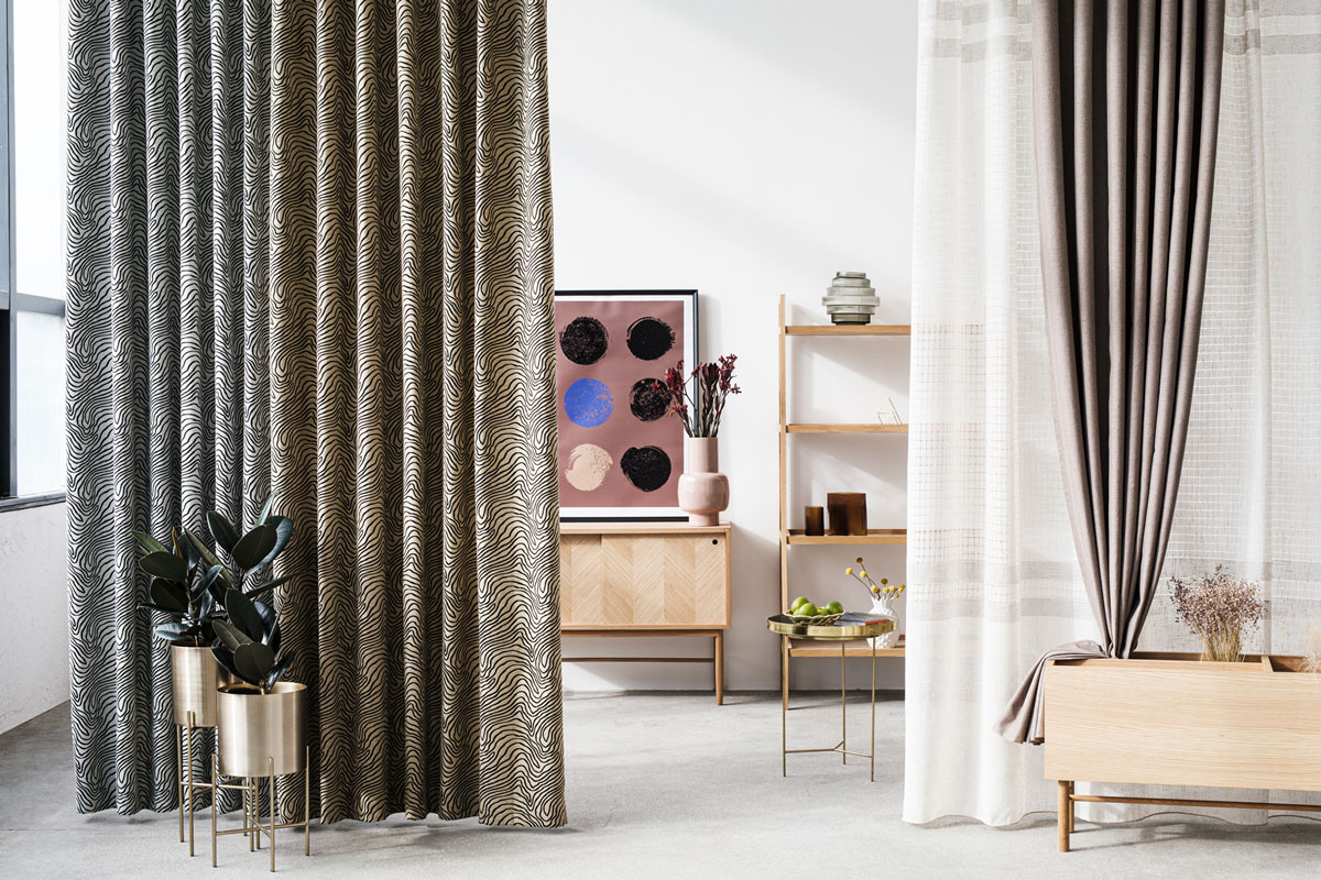 Atlas Curtain coffee fabric