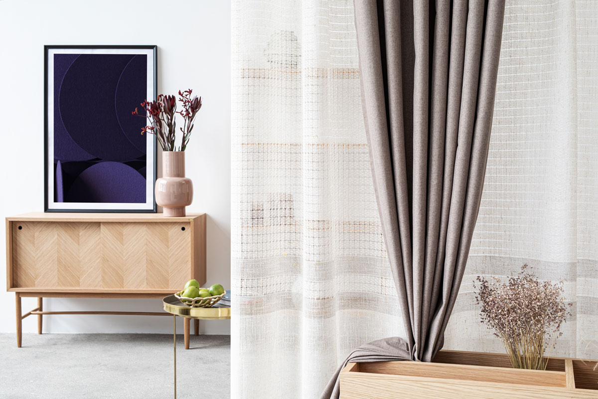 Atlas Curtain coffee fabric