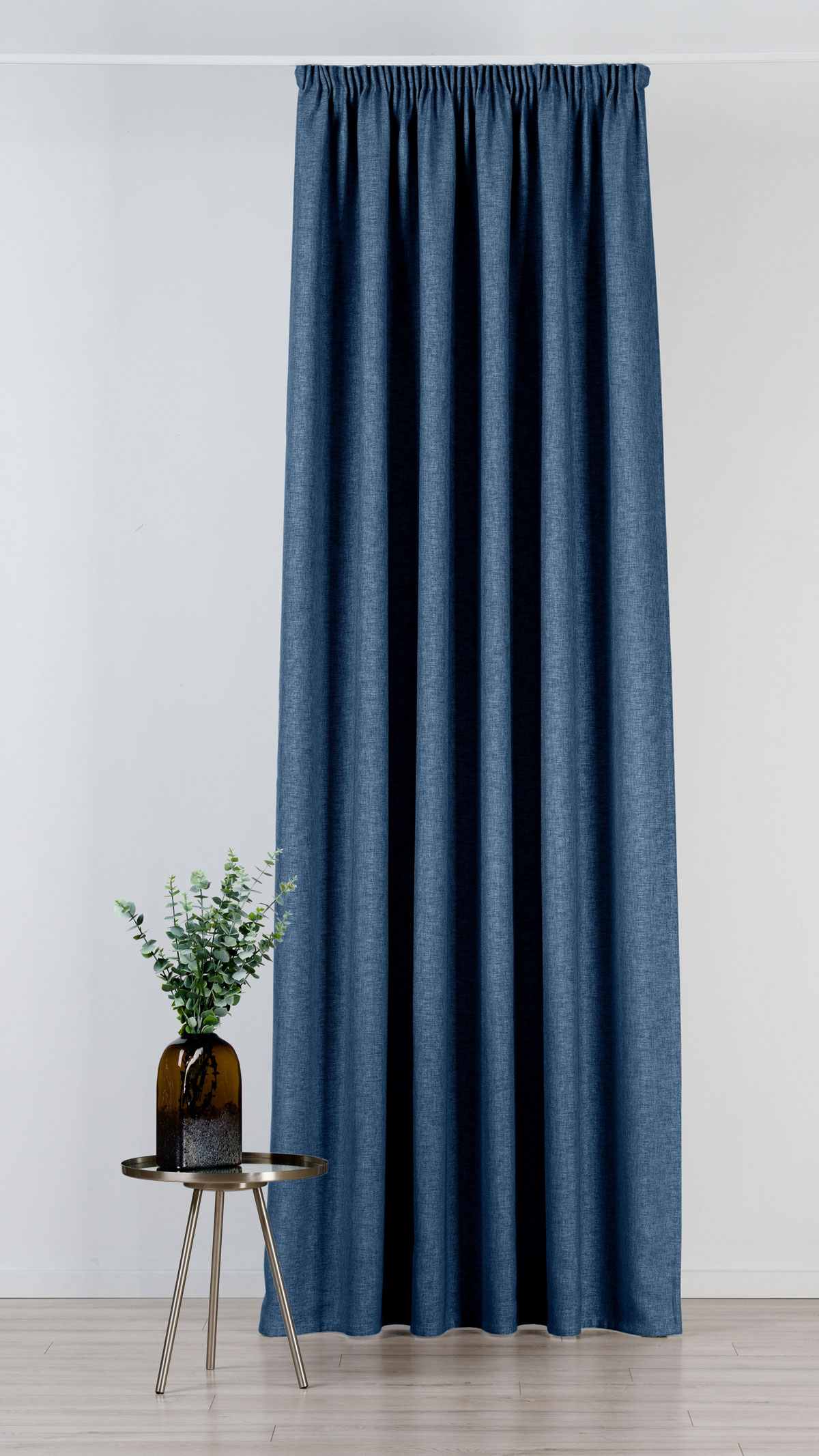 Madras Curtain blue fabric