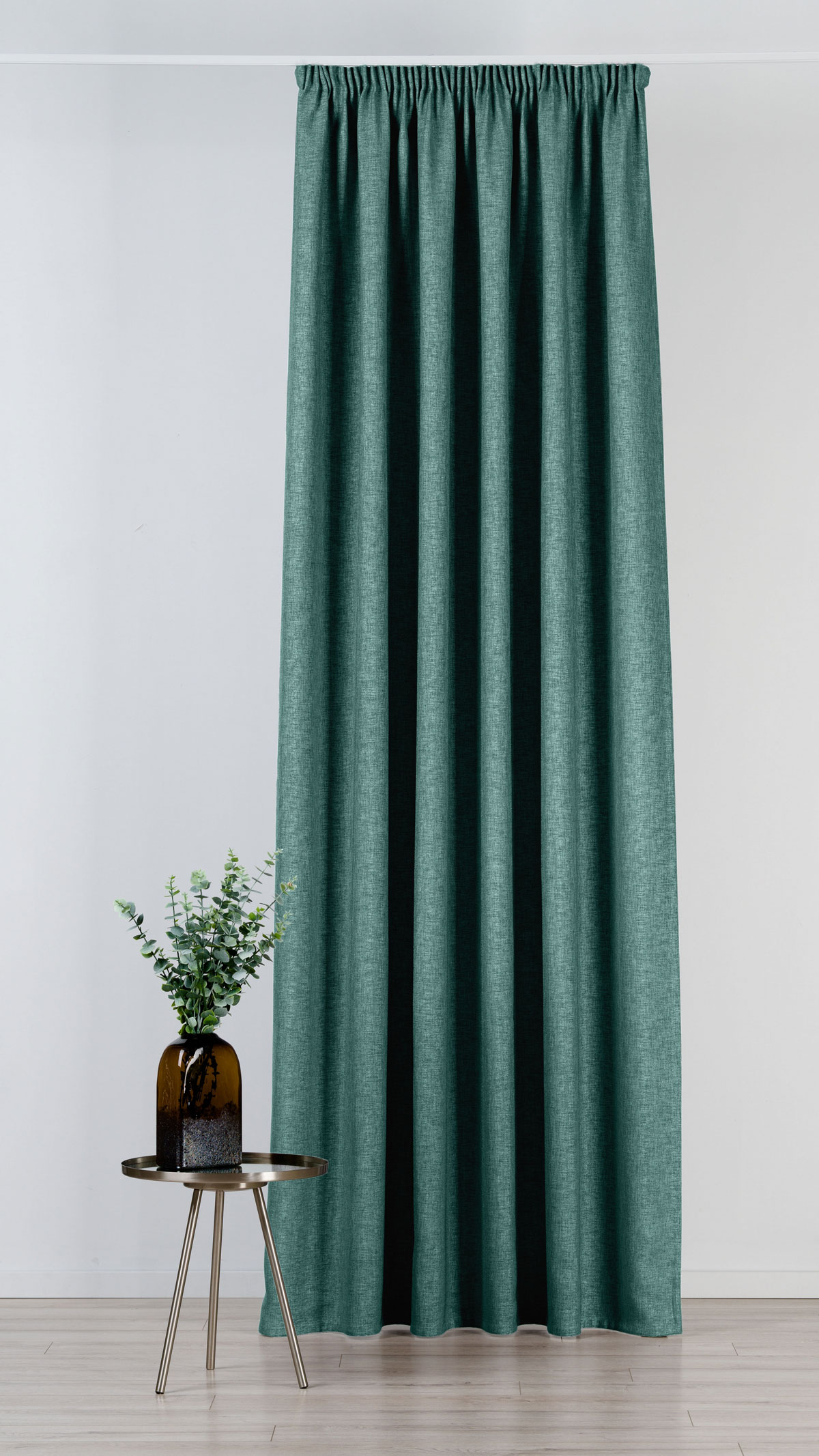 Madras Curtain green fabric