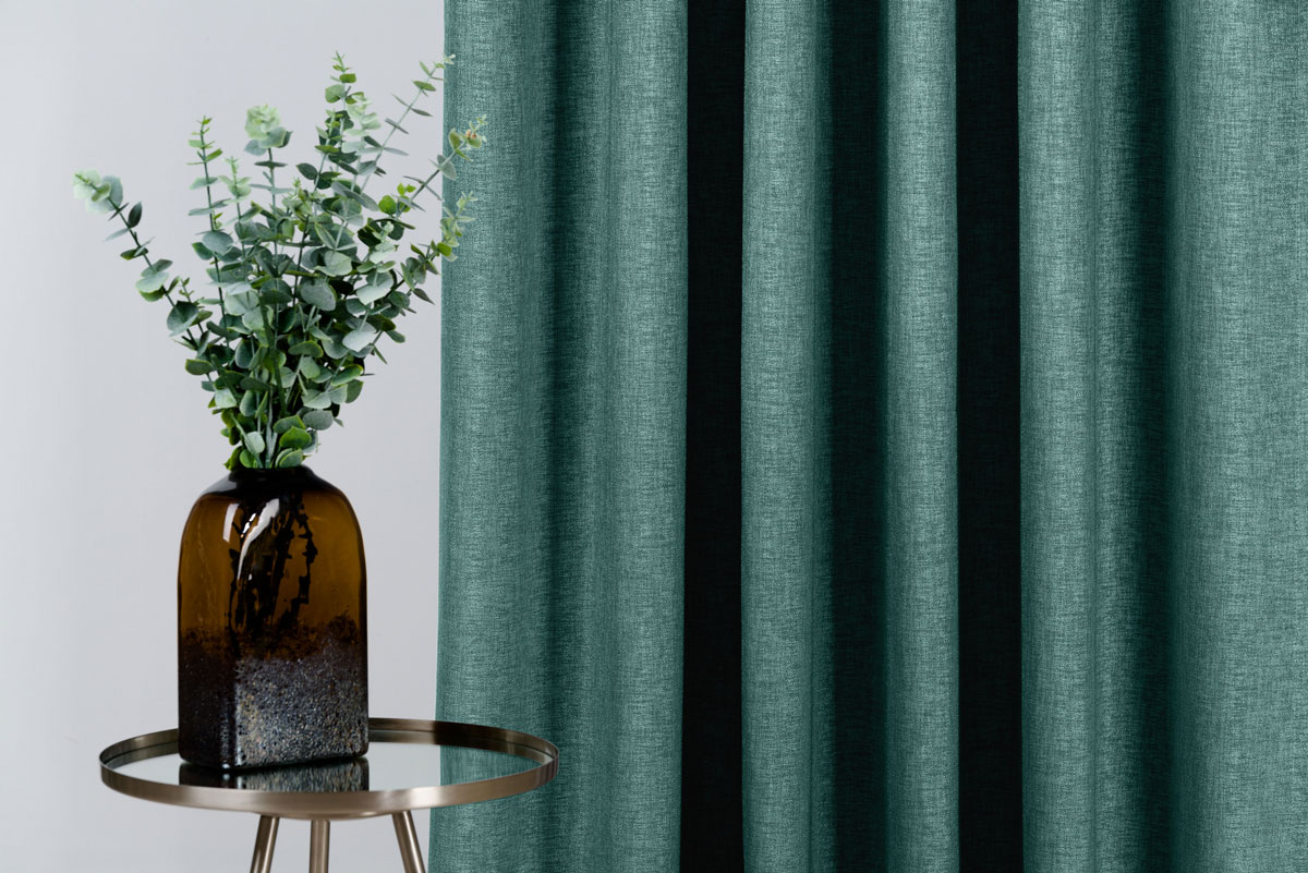 Madras Curtain green fabric