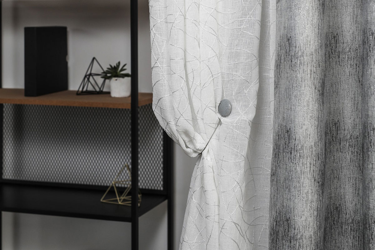 Durante Curtain grey fabric