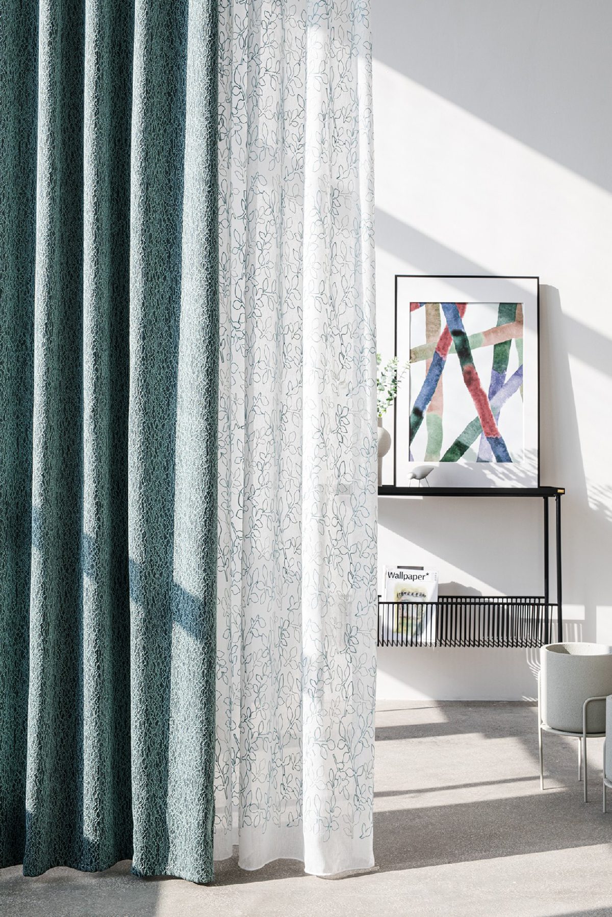 lamezza blue colored material