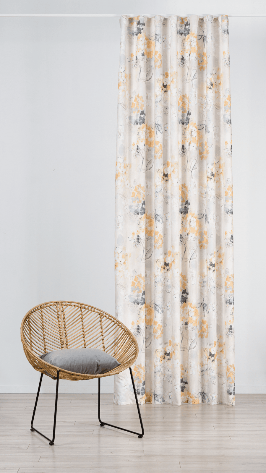 lavie white colored material curtain