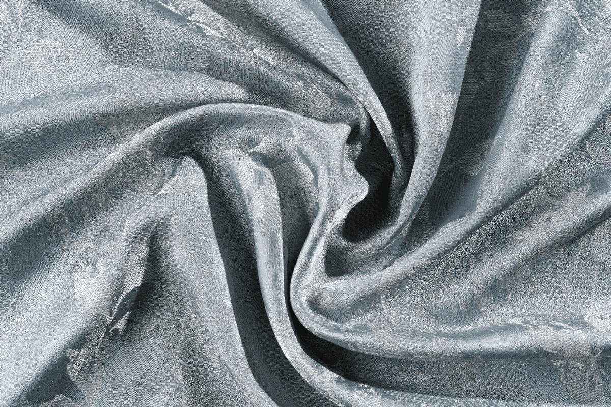 marsala blue colored material curtain