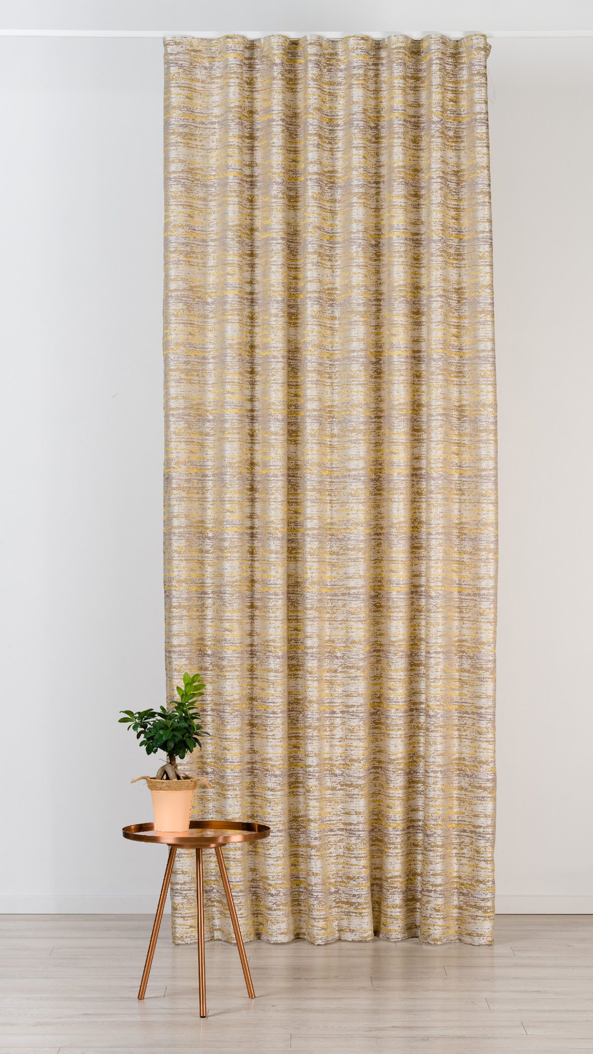 mohave yellow colored material curtain
