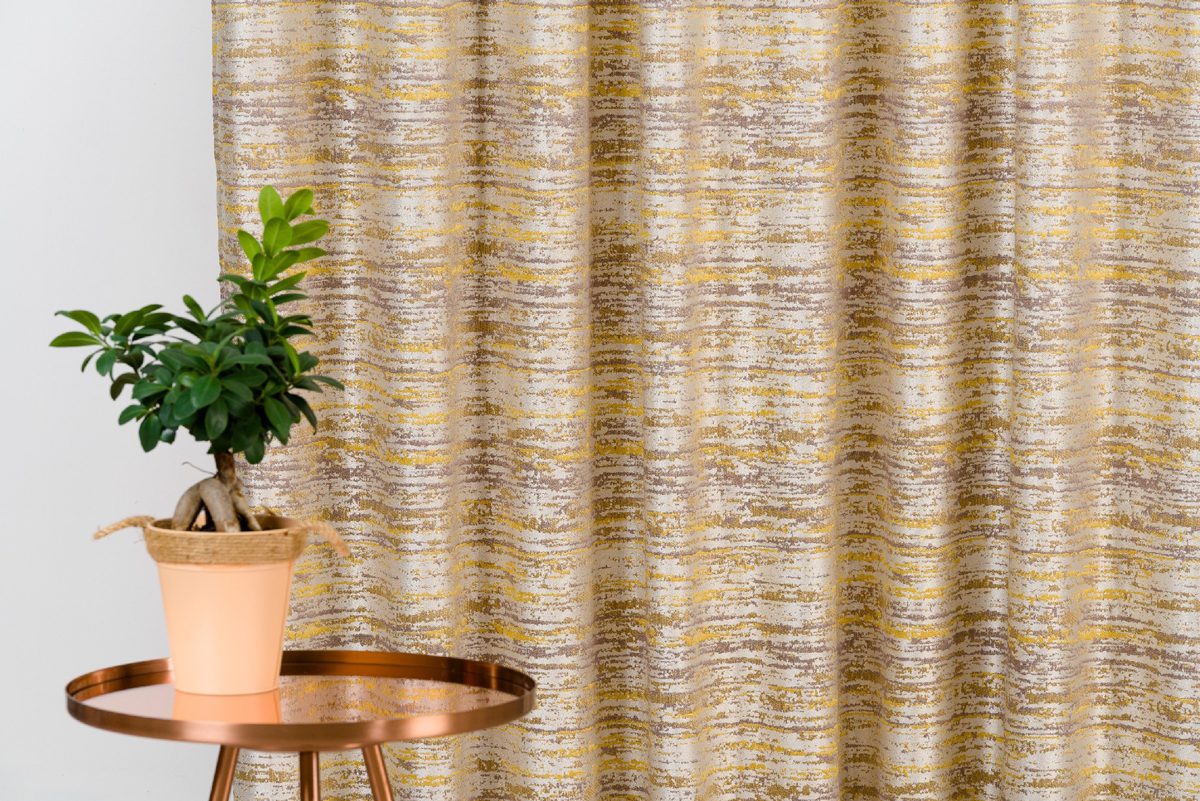 mohave yellow colored material curtain