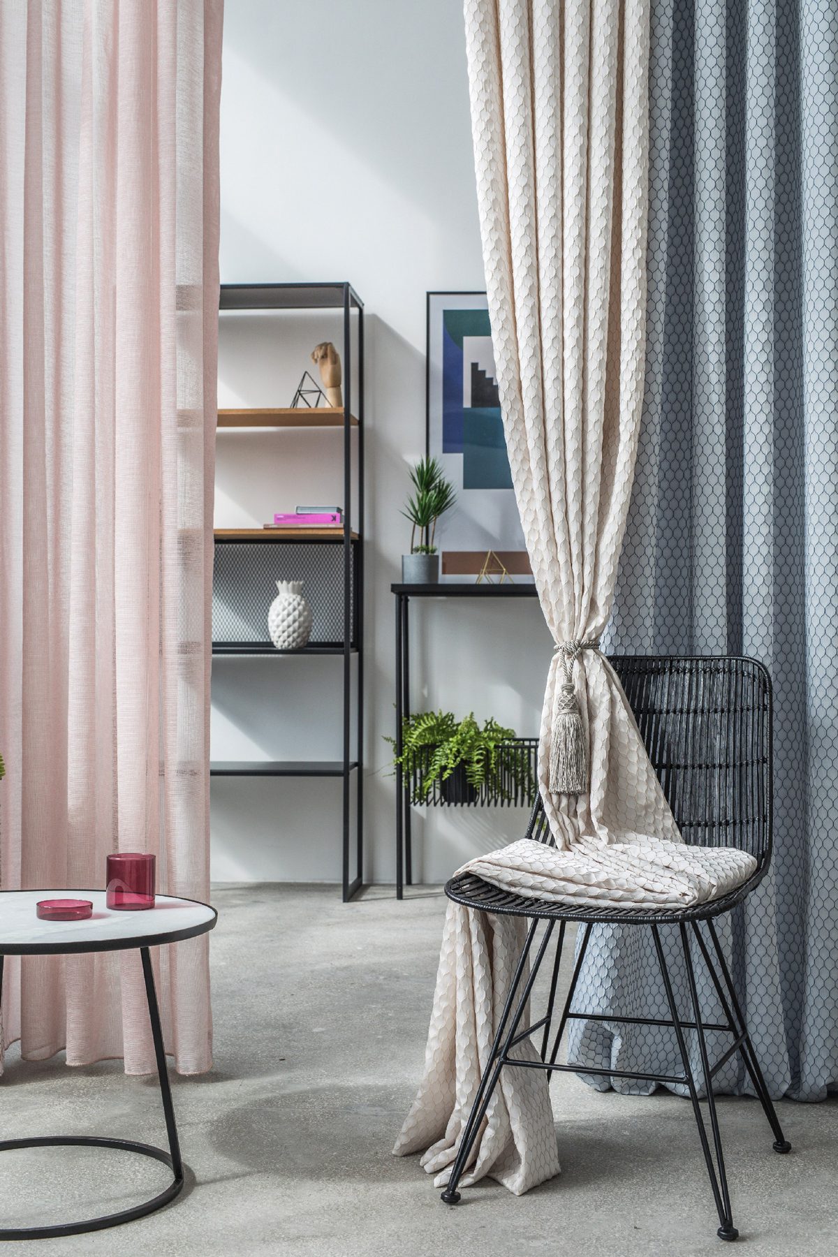 Positano pink colored material