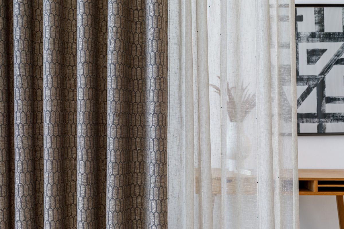 ruben beige colored material curtain