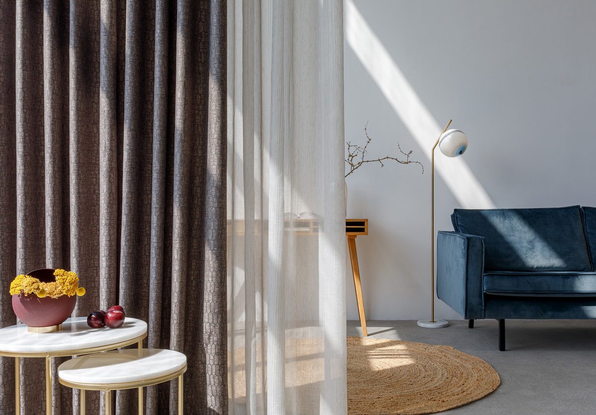 ruben beige colored material curtain