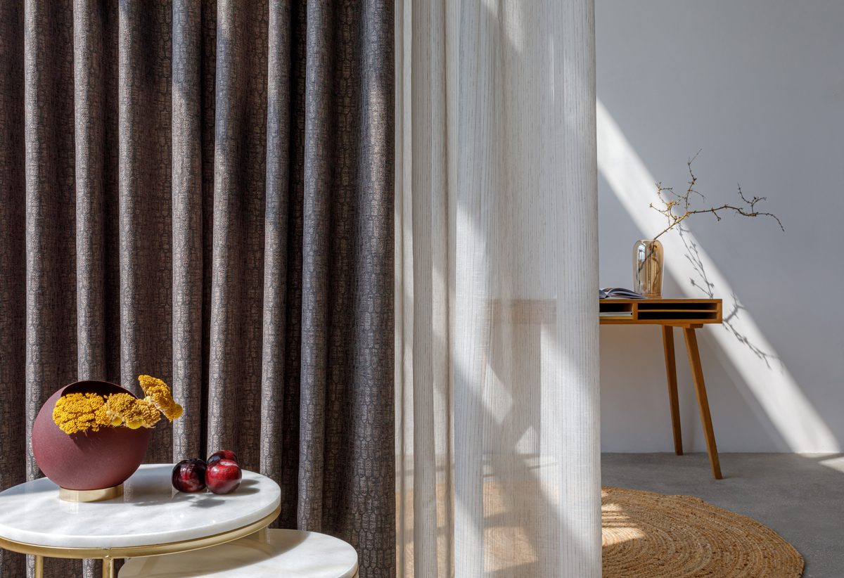 ruben beige colored material curtain