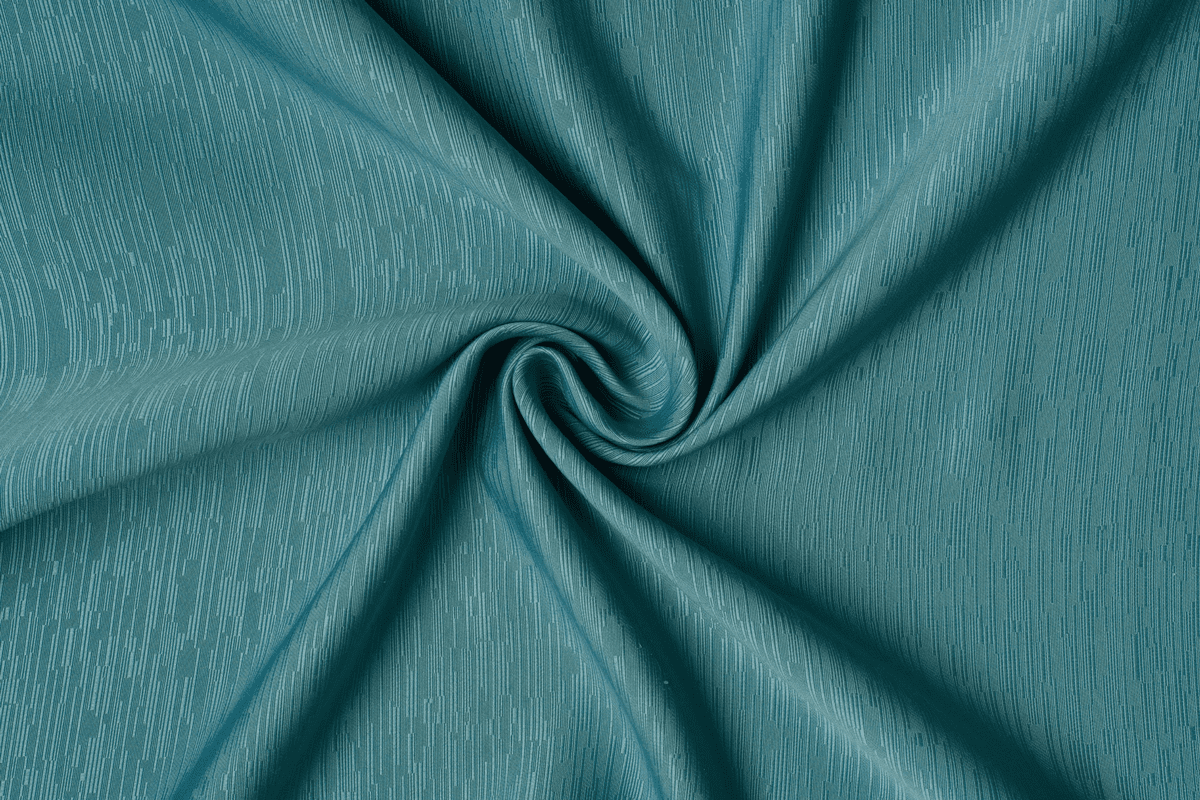 bellagio blue colored material curtain