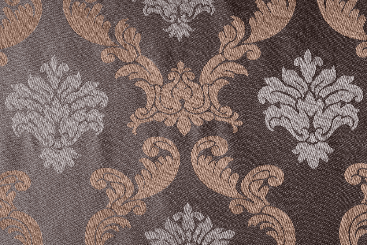 figaro coffee colored material curtain