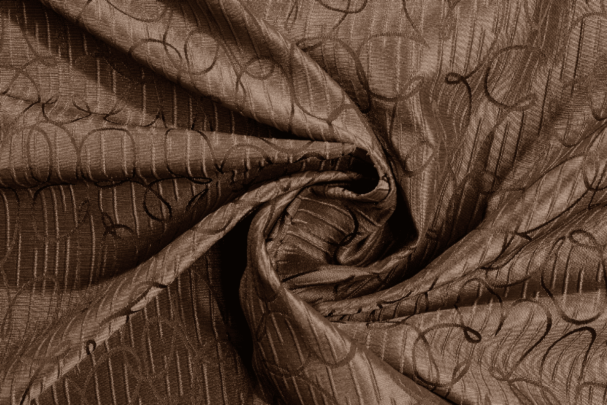 florette coffee colored material curtain