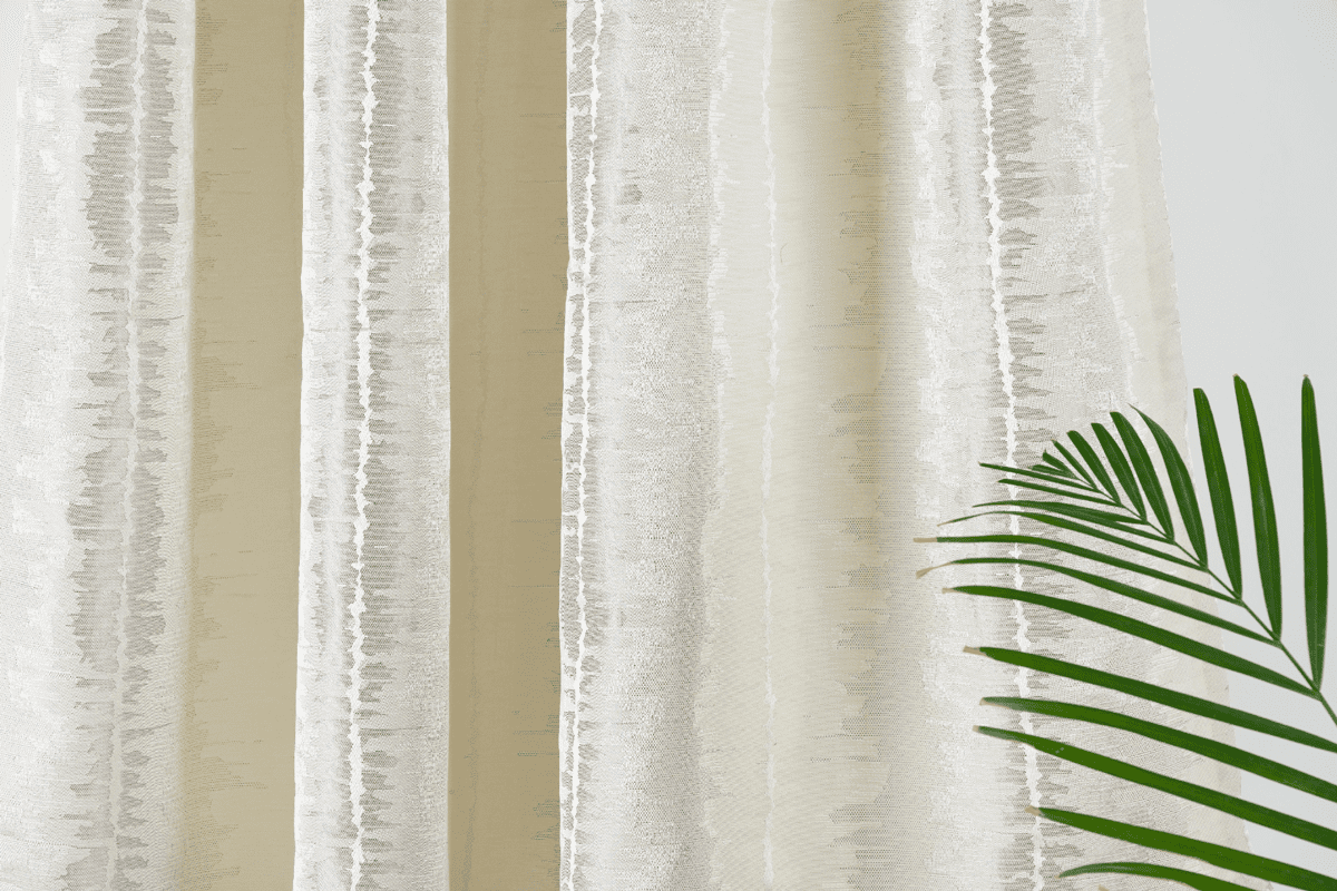 gaia grey colored material curtain