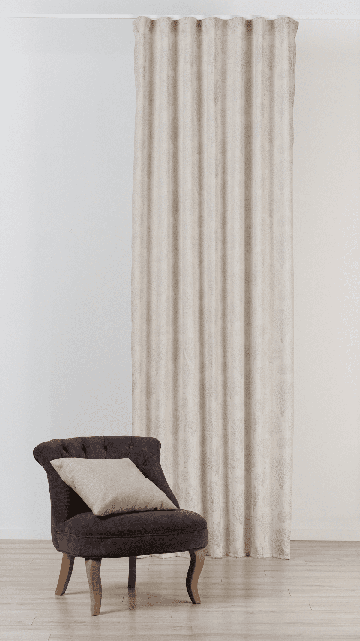 gemini beige colored material curtain