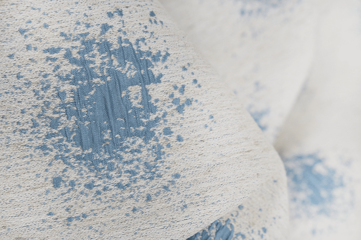 tagus blue colored material curtain