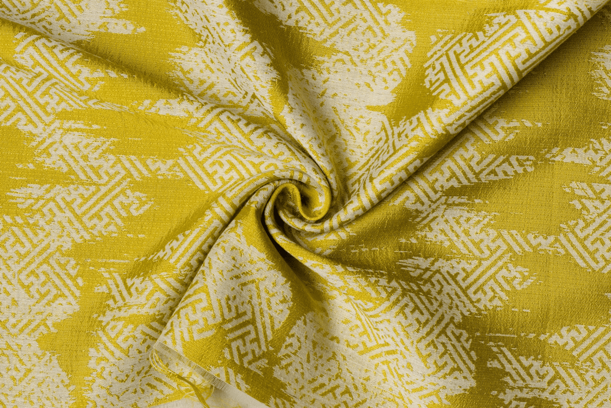 tagus yellow colored material curtain