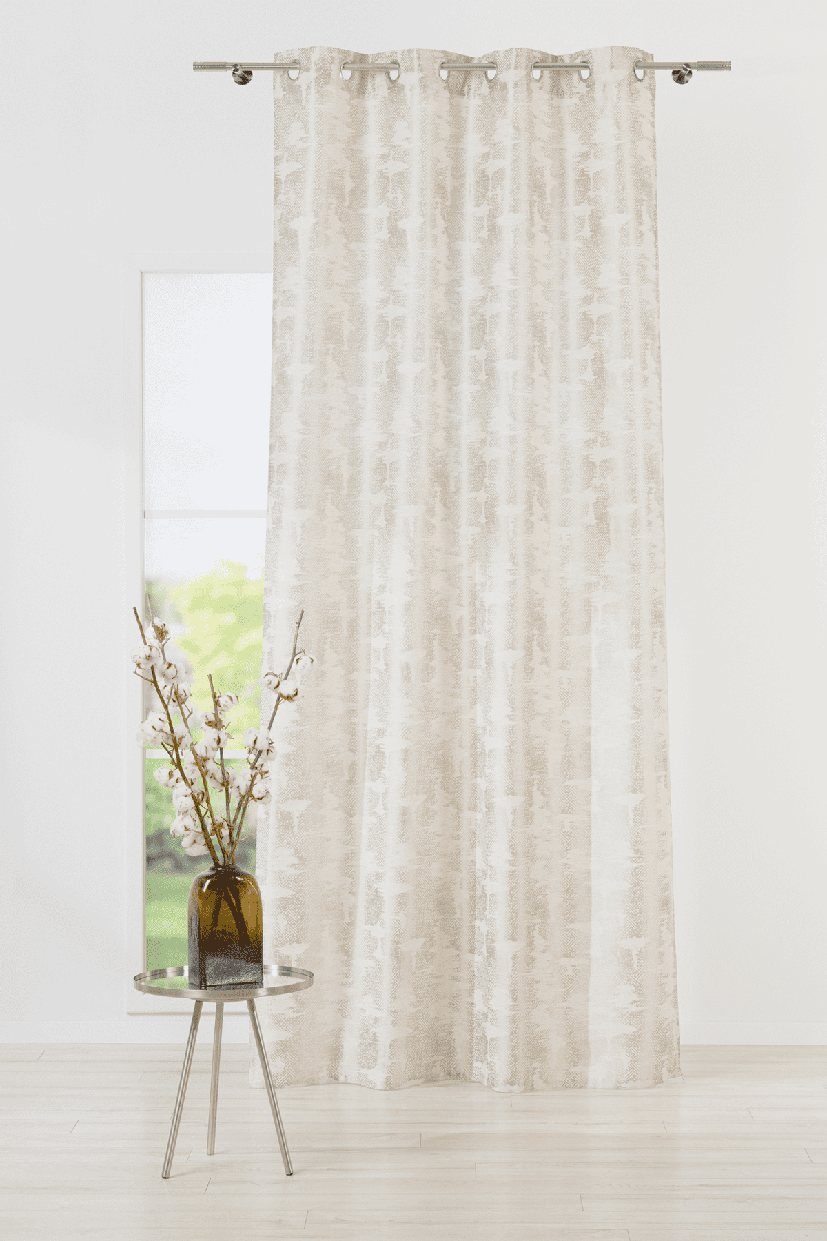 tagus beige colored material curtain