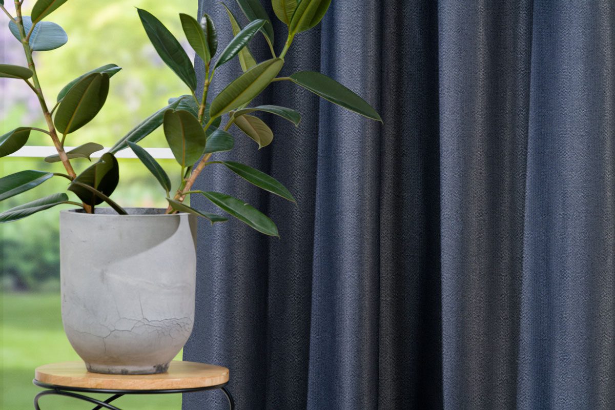 torre black colored material curtain