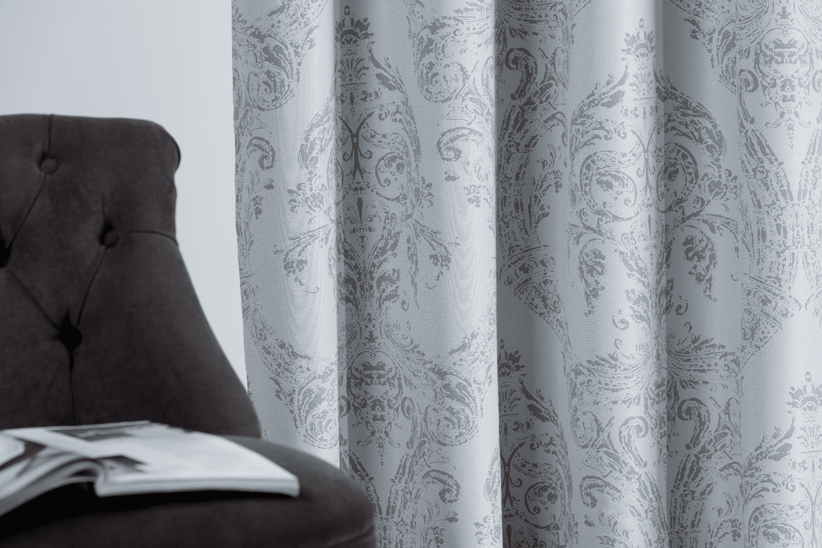 atriyum grey colored material curtain