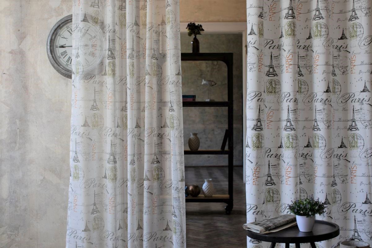 tour white colored material curtain