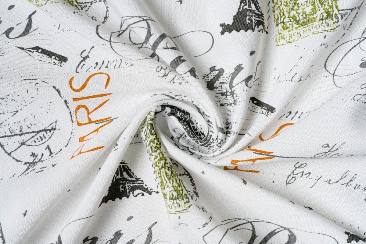 tour white colored material curtain