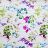 trellise purple colored material curtain