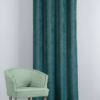 brooke blue colored material curtain