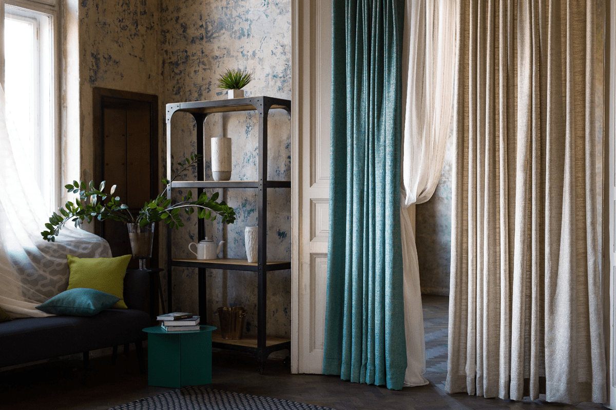 brooke beige colored material curtain