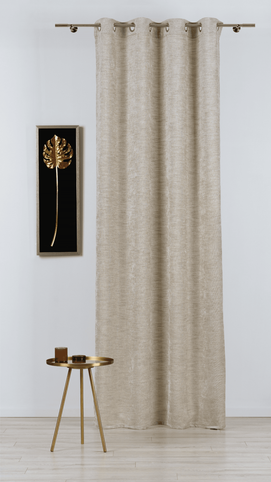 brooke beige colored material curtain