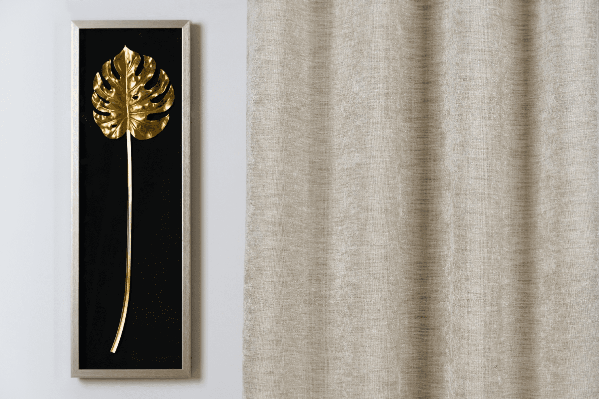 brooke beige colored material curtain