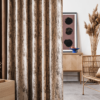 lussuria beige colored material curtain