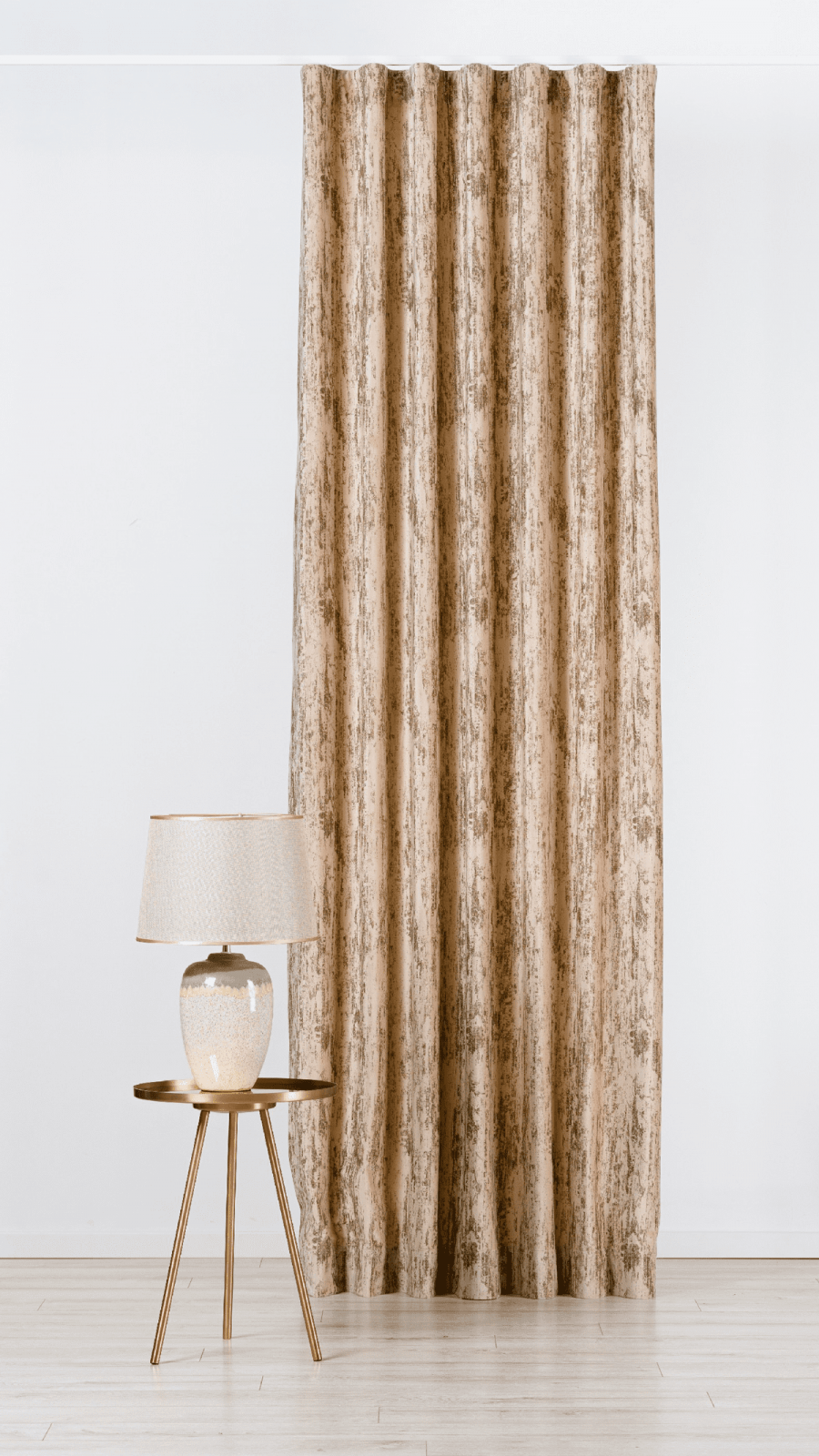 lussuria beige colored material curtain