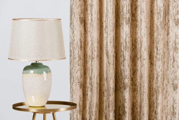 lussuria beige colored material curtain