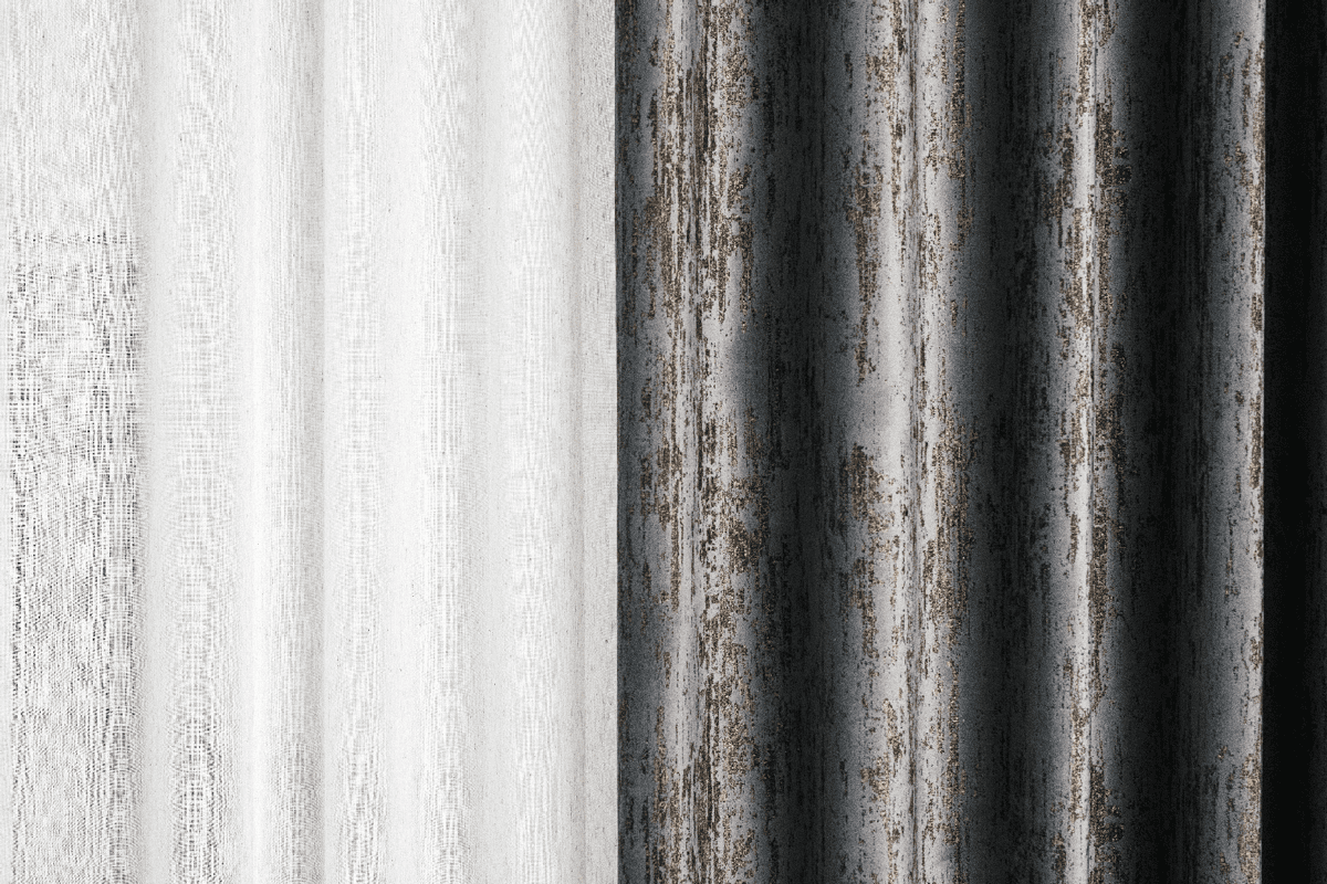 lussuria grey colored material curtain