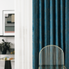 lussuria blue colored material curtain