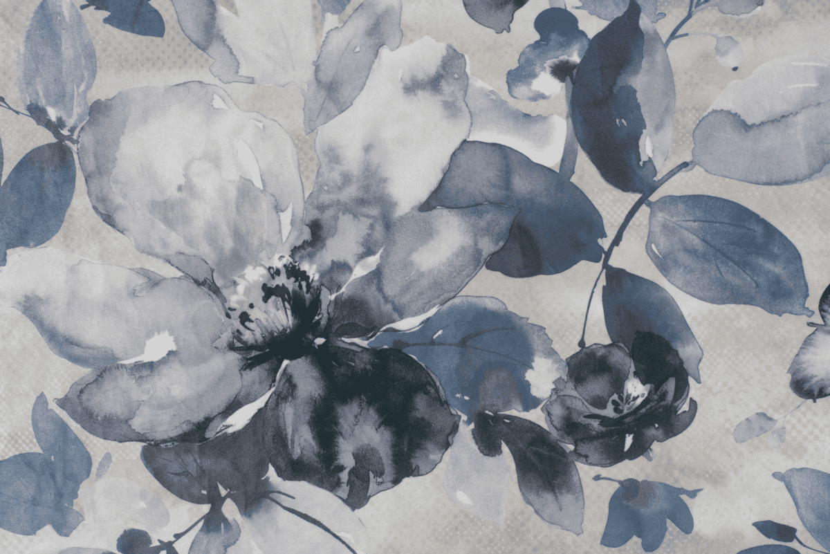 jolie blue colored material curtain