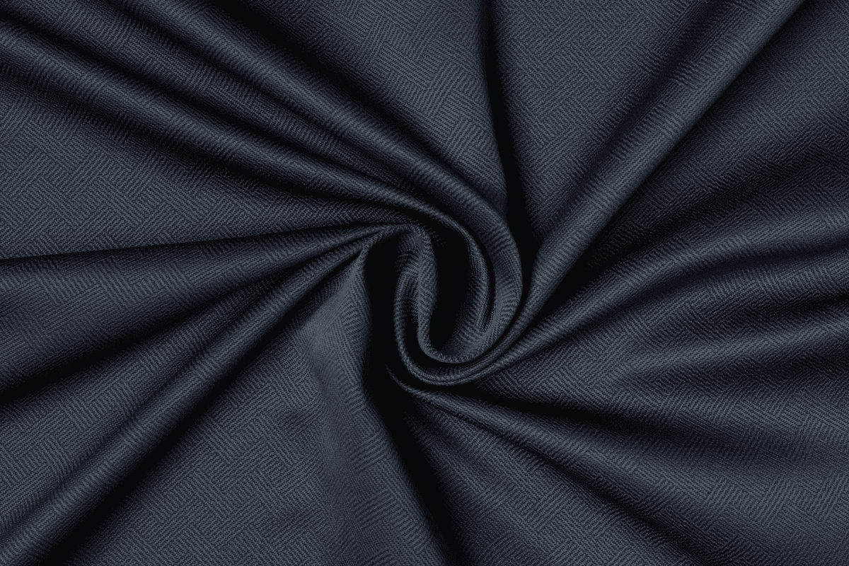 polo black colored material curtain