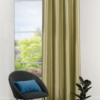 rapsodia green colored material curtain