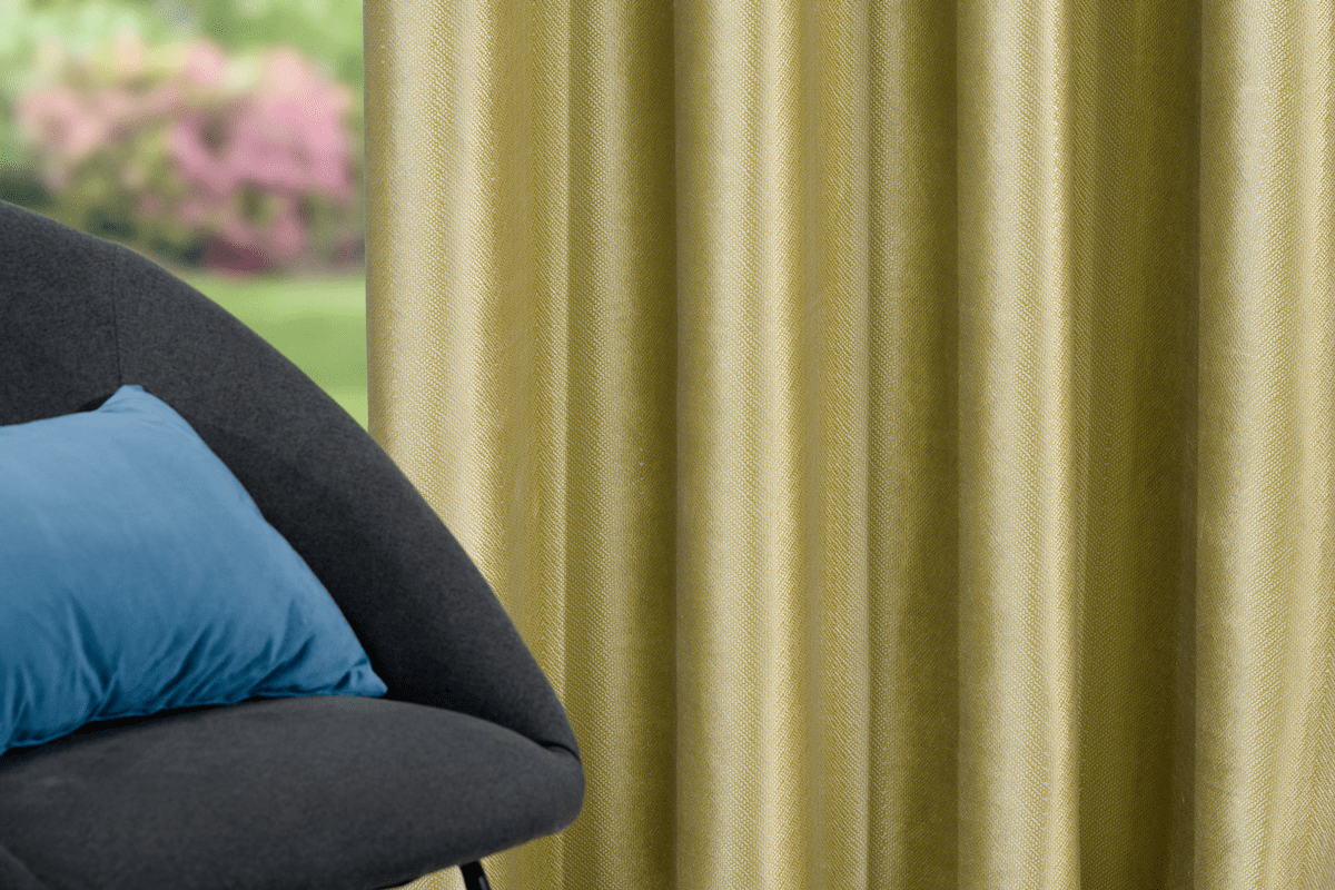 rapsodia green colored material curtain