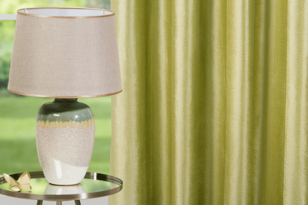 rapsodia green colored material curtain