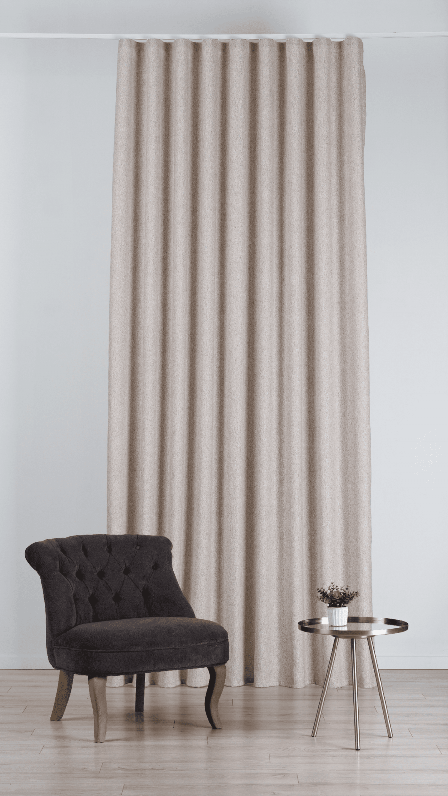 segovia white colored material curtain