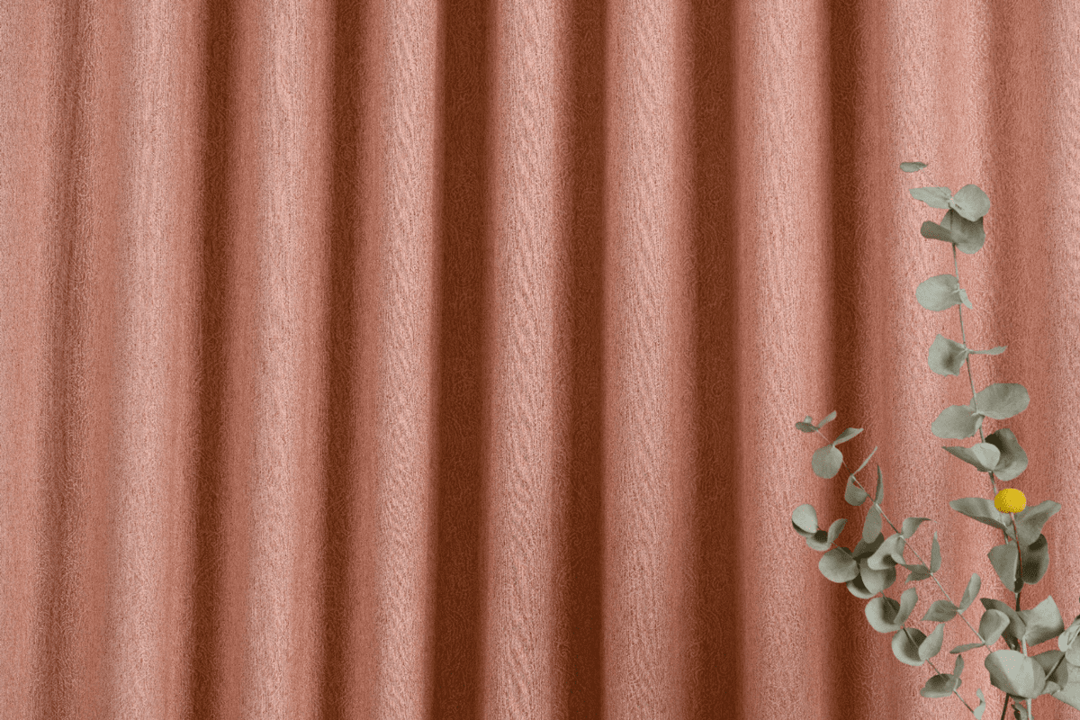 segovia pink colored material curtain