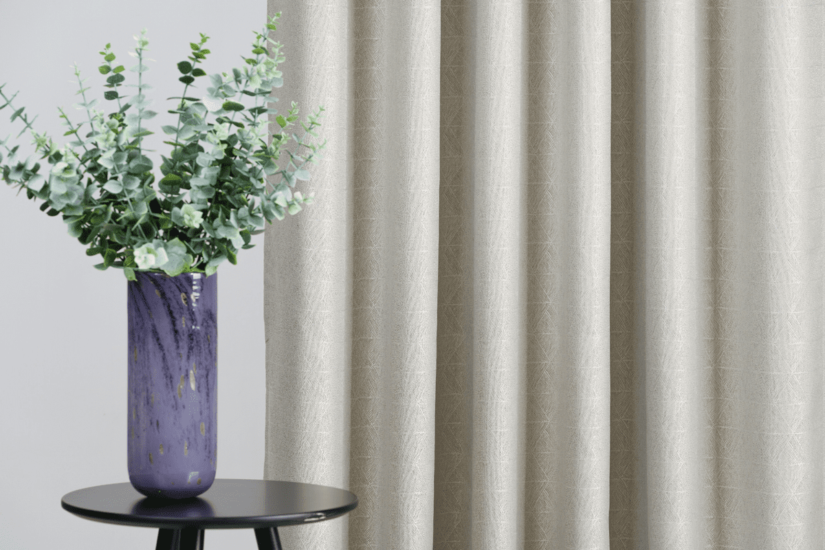 teorema beige colored material curtain