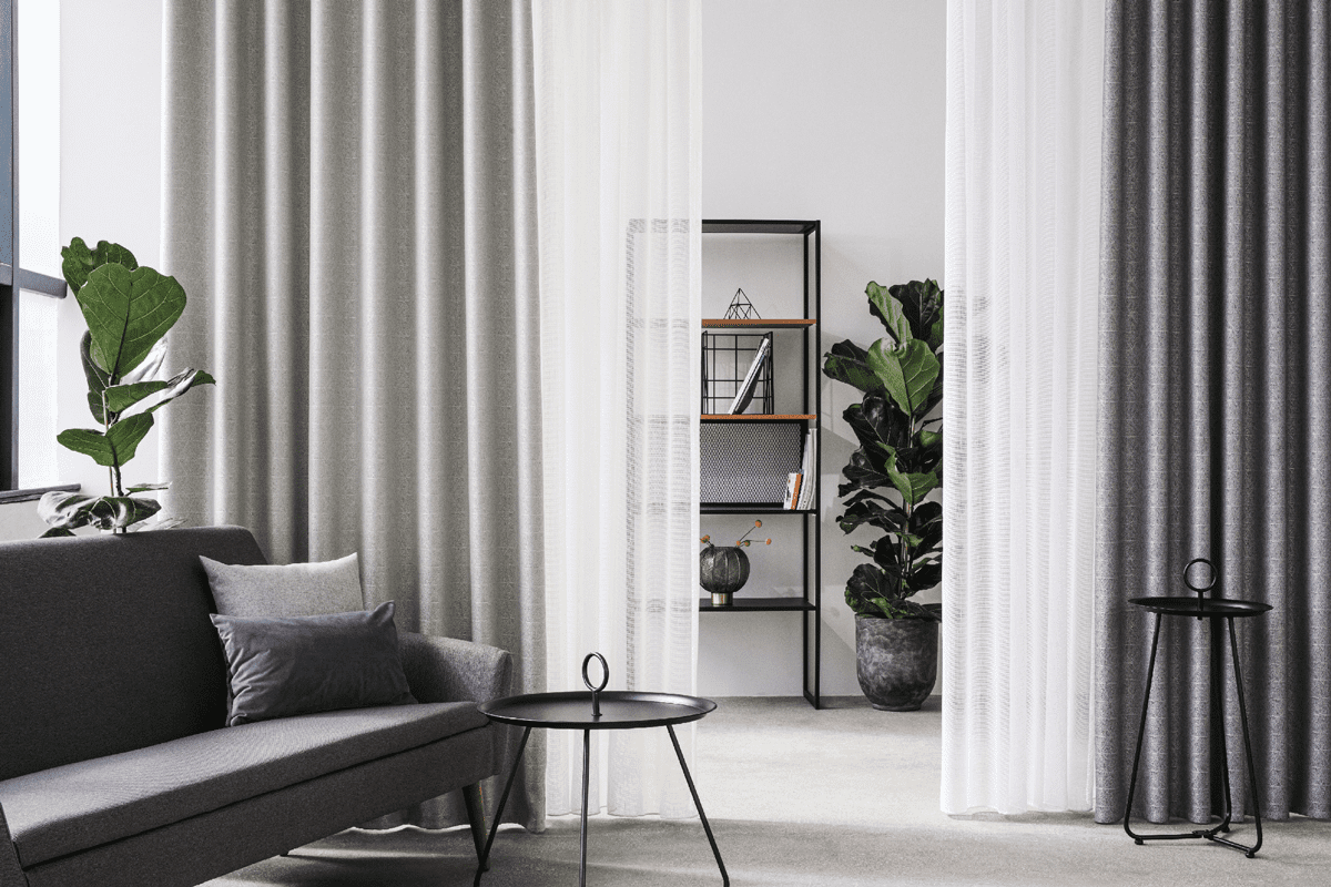 teorema purple colored material curtain