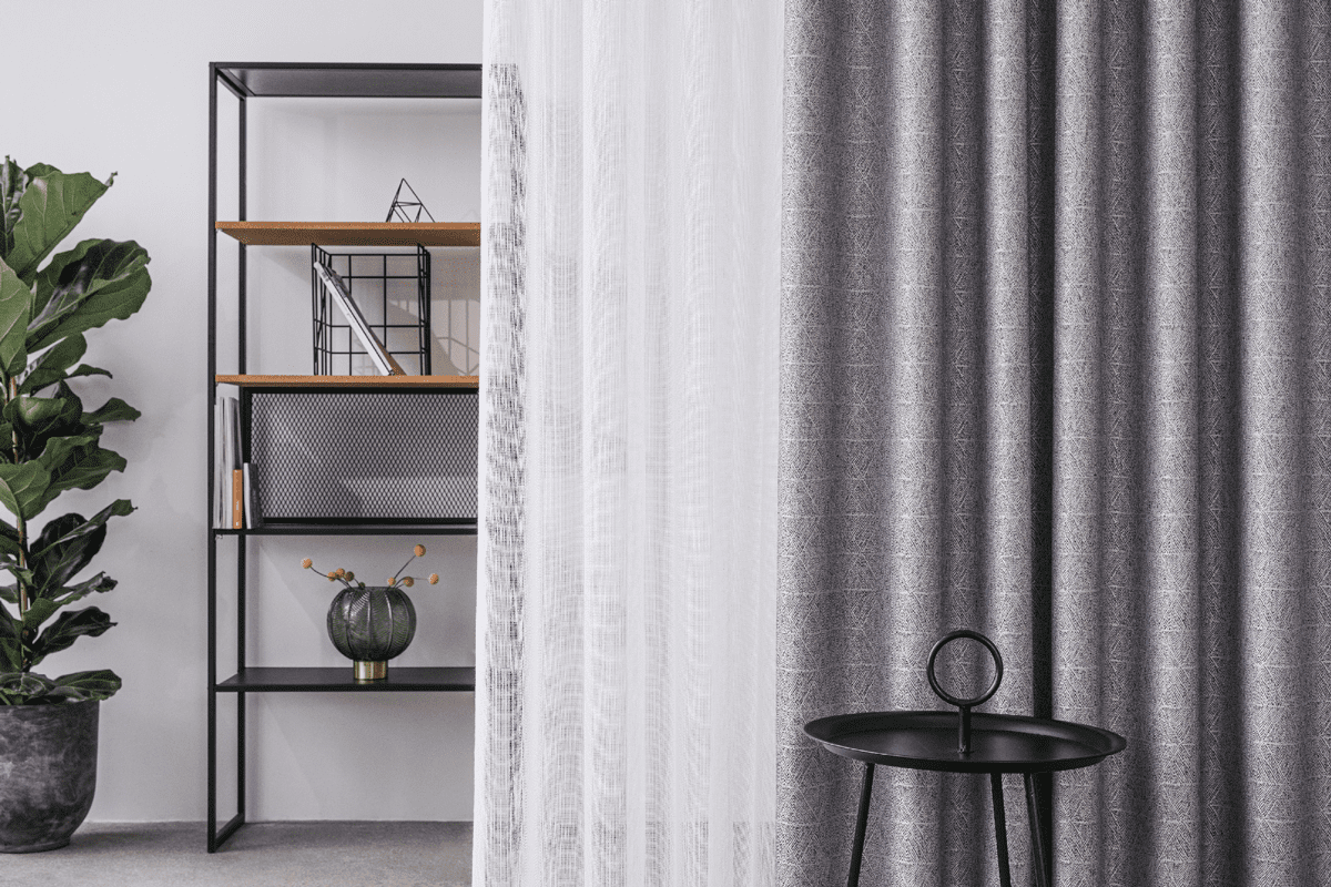 teorema purple colored material curtain