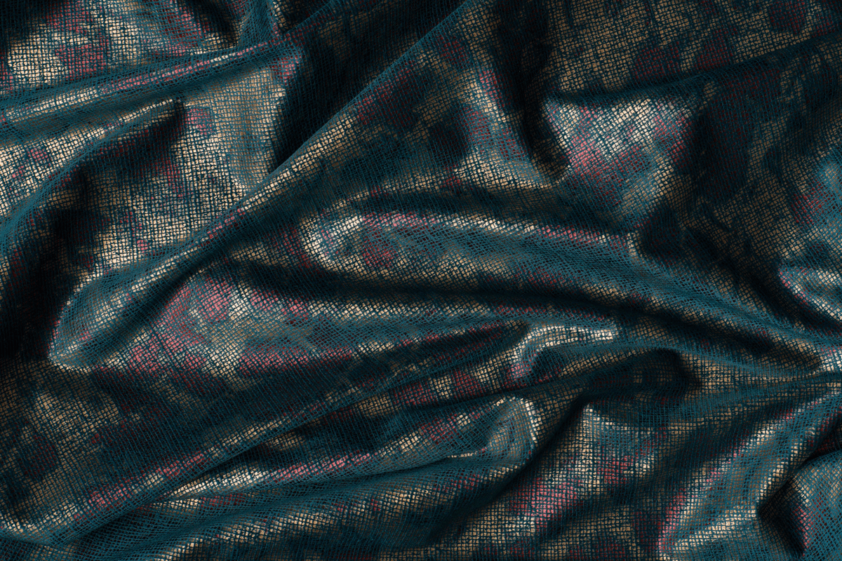 zanzibar green colored material curtain