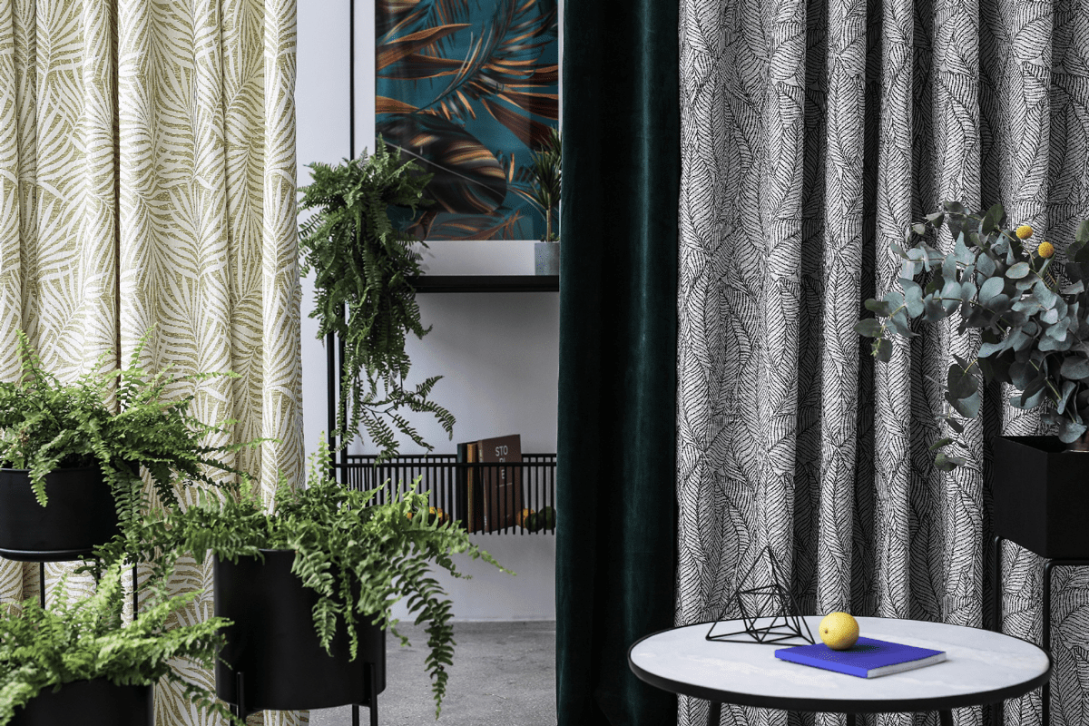 azaria yellow colored material curtain